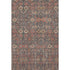 9' X 12' Red Gold And Gray Tribal Washable Area Rug With UV Protection