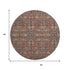 9' X 12' Red Gold And Gray Tribal Washable Area Rug With UV Protection
