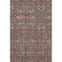 9' X 12' Red Gold And Gray Tribal Washable Area Rug With UV Protection