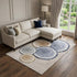 9' X 12' Beige Blue And Ivory Woodland Lodge Washable Area Rug With UV Protection