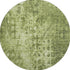 9' X 12' Olive Green And Ivory Ikat Washable Area Rug With UV Protection