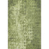 9' X 12' Olive Green And Ivory Ikat Washable Area Rug With UV Protection