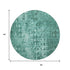 5' X 8' Teal And Ivory Ikat Washable Area Rug With UV Protection