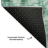 5' X 8' Teal And Ivory Ikat Washable Area Rug With UV Protection
