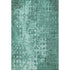 5' X 8' Teal And Ivory Ikat Washable Area Rug With UV Protection