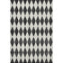 9' X 12' Black And Ivory Diamond Washable Area Rug With UV Protection
