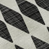 9' X 12' Black And Ivory Diamond Washable Area Rug With UV Protection