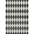 9' X 12' Black And Ivory Diamond Washable Area Rug With UV Protection