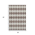 9' X 12' Brown And Ivory Diamond Washable Area Rug With UV Protection