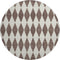 9' X 12' Brown And Ivory Diamond Washable Area Rug With UV Protection