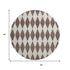 9' X 12' Brown And Ivory Diamond Washable Area Rug With UV Protection