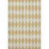 9' X 12' Gold And Ivory Diamond Washable Area Rug With UV Protection
