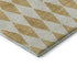 9' X 12' Gold And Ivory Diamond Washable Area Rug With UV Protection