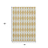9' X 12' Gold And Ivory Diamond Washable Area Rug With UV Protection