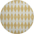 9' X 12' Gold And Ivory Diamond Washable Area Rug With UV Protection