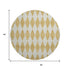 9' X 12' Gold And Ivory Diamond Washable Area Rug With UV Protection