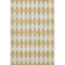 9' X 12' Gold And Ivory Diamond Washable Area Rug With UV Protection