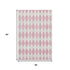 9' X 12' Pink And Ivory Diamond Washable Area Rug With UV Protection