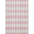 9' X 12' Pink And Ivory Diamond Washable Area Rug With UV Protection