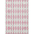 9' X 12' Pink And Ivory Diamond Washable Area Rug With UV Protection