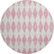 9' X 12' Pink And Ivory Diamond Washable Area Rug With UV Protection