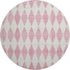 9' X 12' Pink And Ivory Diamond Washable Area Rug With UV Protection