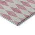9' X 12' Pink And Ivory Diamond Washable Area Rug With UV Protection
