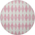 9' X 12' Pink And Ivory Diamond Washable Area Rug With UV Protection