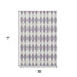 9' X 12' Purple And Ivory Diamond Washable Area Rug With UV Protection