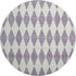 9' X 12' Purple And Ivory Diamond Washable Area Rug With UV Protection