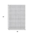 9' X 12' Pewter And Ivory Diamond Washable Area Rug With UV Protection