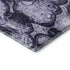5' X 8' Purple And Ivory Abstract Washable Area Rug With UV Protection