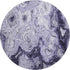 8' Purple And Ivory Abstract Washable Round Rug With UV Protection