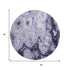 8' Purple And Ivory Abstract Washable Round Rug With UV Protection