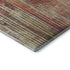 8' X 10' Chili Red And Ivory Striped Washable Area Rug With UV Protection