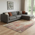 8' X 10' Chili Red And Ivory Striped Washable Area Rug With UV Protection