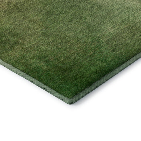 9' X 12' Blush And Green Ombre Washable Area Rug With UV Protection