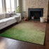 9' X 12' Blush And Green Ombre Washable Area Rug With UV Protection