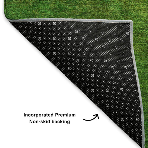 8' X 10' Terra Cotta And Green Ombre Washable Area Rug With UV Protection