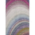 5' X 8' Beige Purple And Blue Ombre Washable Area Rug With UV Protection