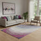 5' X 8' Beige Purple And Blue Ombre Washable Area Rug With UV Protection