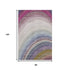 8' X 10' Beige Purple And Blue Ombre Washable Area Rug With UV Protection