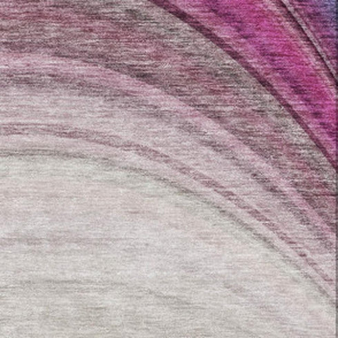 8' X 10' Beige Purple And Blue Ombre Washable Area Rug With UV Protection