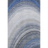 5' X 8' Blue Ivory And Gray Ombre Washable Area Rug With UV Protection