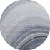 8' Blue Ivory And Gray Ombre Washable Round Rug With UV Protection