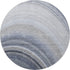 8' Blue Ivory And Gray Ombre Washable Round Rug With UV Protection