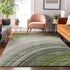 8' X 10' Green Ivory And Gray Ombre Washable Area Rug With UV Protection