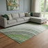 8' X 10' Green Ivory And Gray Ombre Washable Area Rug With UV Protection