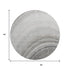 8' Gray Ivory And Beige Ombre Washable Round Rug With UV Protection