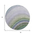8' Teal Purple And Green Ombre Washable Round Rug With UV Protection